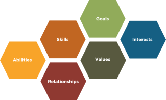 Career Factors: Abilities, skills, goals, relationships, values, interests